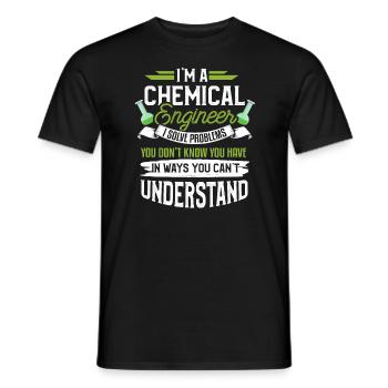 Chemieingenieur Ingenieur Lustiger Spruch Geschenk - Männer T-Shirt - Schwarz - Vorne - AI Model Male 178 light (178cm)
