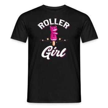 Roller derby roller skate patins à roues alignées - T-shirt homme - noir - Devant - AI Model Male 178 light (178cm)