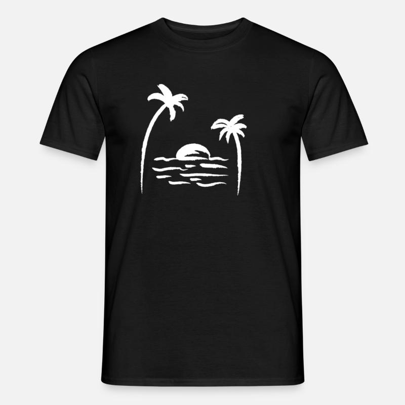 Palm tree palm tree vacation island summer - Men’s T-shirt - black