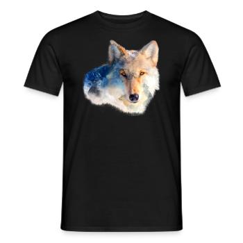 Loup loups climat environnement forêt cadeau - T-shirt homme - noir - Devant - AI Model Male 178 light (178cm)
