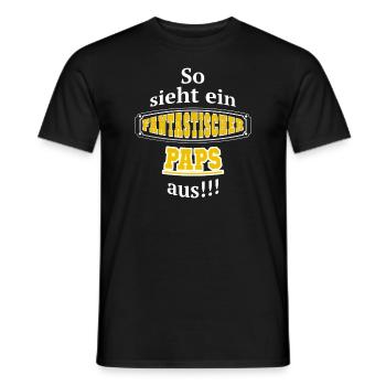 Fantastischer Paps - Männer T-Shirt - Schwarz - Vorne - AI Model Male 178 light (178cm)