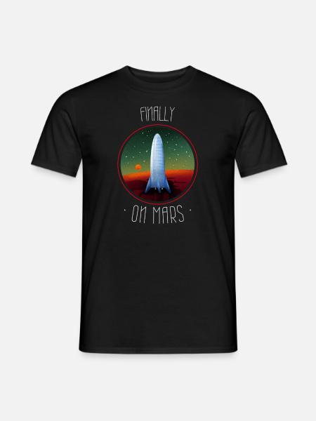 FINALLY ON MARS - Men's T-Shirt - black