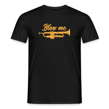 Trompette "Blow Me" - T-shirt homme - noir - Devant - AI Model Male 178 light (178cm)
