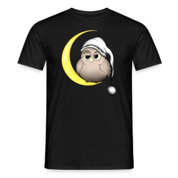 Owl - Men's T-Shirt - black - Front - AI Model Male 178 light (178cm)