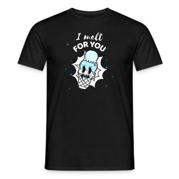 I MELT FOR YOU - Men's T-Shirt - black - Front - AI Model Male 178 light (178cm)