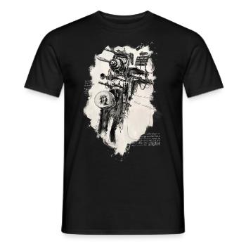 Steampunk-Zeichnung - Männer T-Shirt - Schwarz - Vorne - AI Model Male 178 light (178cm)