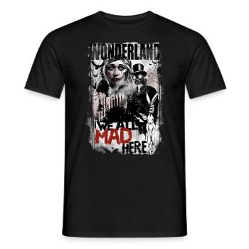 WONDERLAND - Men's T-Shirt - black - Front - AI Model Male 178 light (178cm)