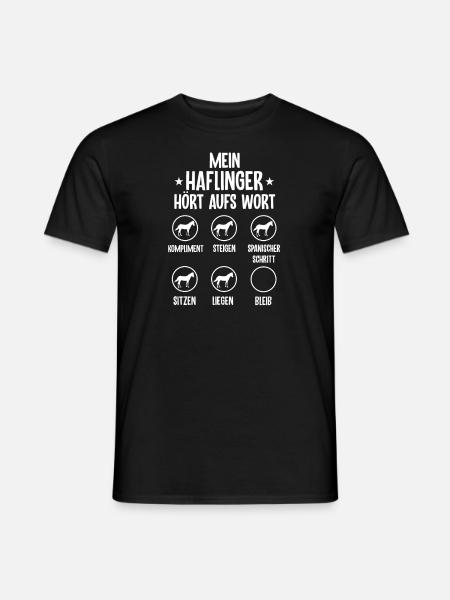 Lustiges Haflinger Pferd Geschenk - Männer T-Shirt - Schwarz