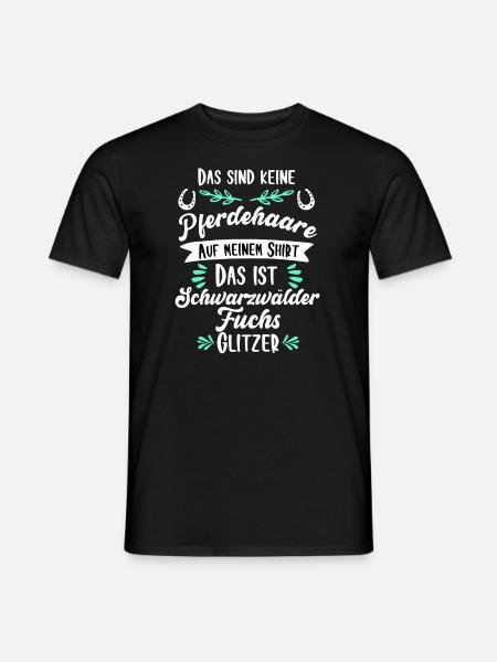 Lustiges Schwarzwälder Fuchs Pferd Geschenk - Männer T-Shirt - Schwarz