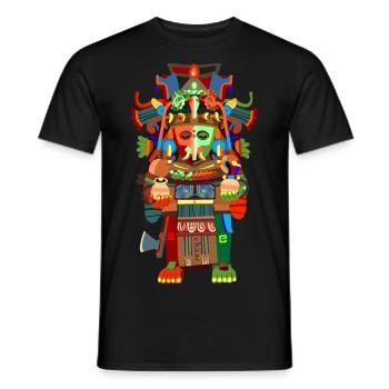 Chaac, dieu de la pluie maya - T-shirt homme - noir - Devant - AI Model Male 178 light (178cm)
