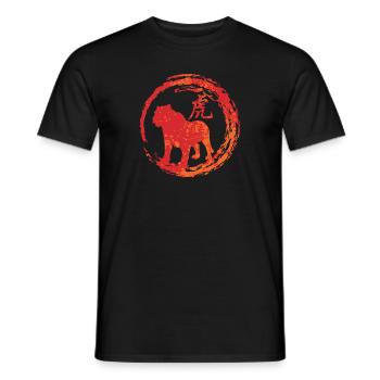 Zodiaque chinois tigre - T-shirt homme - noir - Devant - AI Model Male 178 light (178cm)
