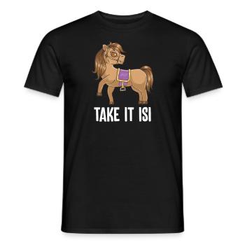 Take it Isi Isländer Islandpferd Spruch Pferd - Männer T-Shirt - Schwarz - Vorne - AI Model Male 178 light (178cm)