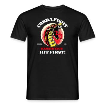 Cobra Fight Hit First - Karaté - T-shirt homme - noir - Devant - AI Model Male 178 light (178cm)