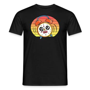 Wecker Sonnenuntergang - Männer T-Shirt - Schwarz - Vorne - AI Model Male 178 light (178cm)