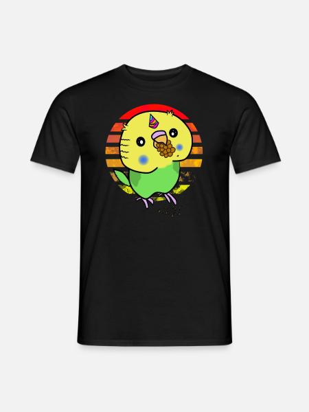 Budgie unicorn - Men's T-Shirt - black