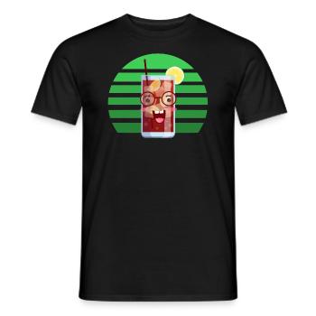 Funny cola in the sunset - Men's T-Shirt - black - Front - AI Model Male 178 light (178cm)