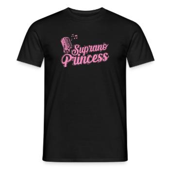 Chant princesse au Microphone Suprano Princess - T-shirt homme - noir - Devant - AI Model Male 178 light (178cm)