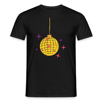 Disco ball gift idea music disco shine dance - Men's T-Shirt - black - Front - AI Model Male 178 light (178cm)