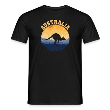 Australien Australia Känguru - Männer T-Shirt - Schwarz - Vorne - AI Model Male 178 light (178cm)