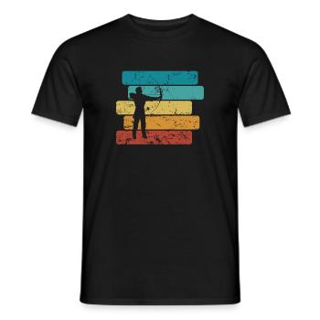 Bow and arrow archery - Men's T-Shirt - black - Front - AI Model Male 178 light (178cm)