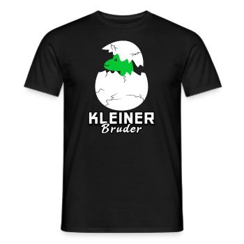 Kleiner Bruder Dinosaurier - Männer T-Shirt - Schwarz - Vorne - AI Model Male 178 light (178cm)