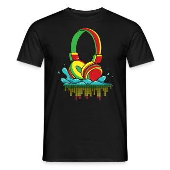 Reggae Musik Afrika Jamaica Rastafari - Männer T-Shirt - Schwarz - Vorne - AI Model Male 178 light (178cm)
