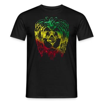 Afrika Löwenkopf Löwe Tier Löwen Maori König - Männer T-Shirt - Schwarz - Vorne - AI Model Male 178 light (178cm)