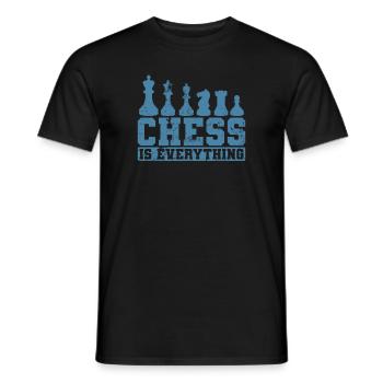Chess is Everything Chess Pieces - Men's T-Shirt - black - Front - AI Model Male 178 light (178cm)