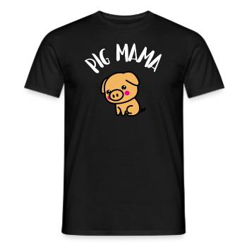 Pig Mama - Männer T-Shirt - Schwarz - Vorne - AI Model Male 178 light (178cm)