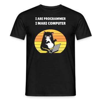 I are Programmer I Make Computer - Männer T-Shirt - Schwarz - Vorne - AI Model Male 178 light (178cm)