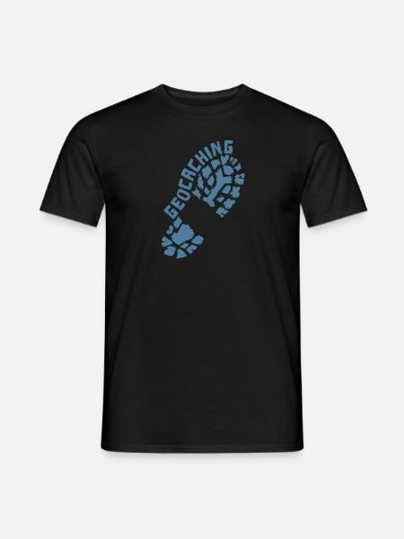 Geocaching empreinte chaussures - T-shirt homme - noir