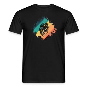 Brasses de bière houblon belle plante - T-shirt homme - noir - Devant - AI Model Male 178 light (178cm)
