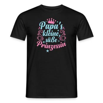 Papa's kleine, süße Prinzessin Mädchen - Männer T-Shirt - Schwarz - Vorne - AI Model Male 178 light (178cm)