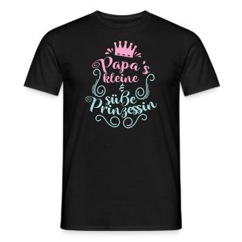 Papa's kleine und süße Prinzessin - Männer T-Shirt - Schwarz - Vorne - AI Model Male 178 light (178cm)
