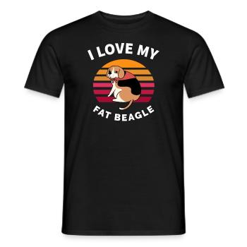 I love my Fat Beagle - T-shirt homme - noir - Devant - AI Model Male 178 light (178cm)