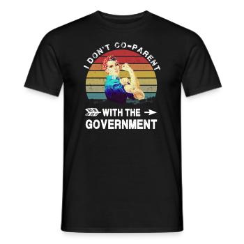 Je ne suis pas coparent avec le gouvernement - Retro - T-shirt homme - noir - Devant - AI Model Male 178 light (178cm)