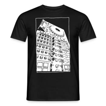 Shirt für Techno, Trance, Deep House Fans - Männer T-Shirt - Schwarz - Vorne - AI Model Male 178 light (178cm)