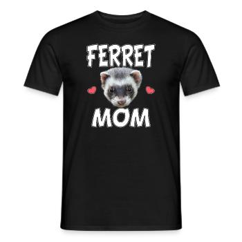 Ferret Mom - Männer T-Shirt - Schwarz - Vorne - AI Model Male 178 light (178cm)