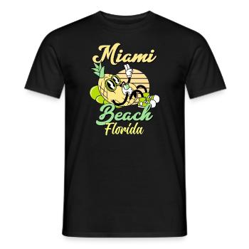 Miami Beach Ananas de Floride - T-shirt homme - noir - Devant - AI Model Male 178 light (178cm)