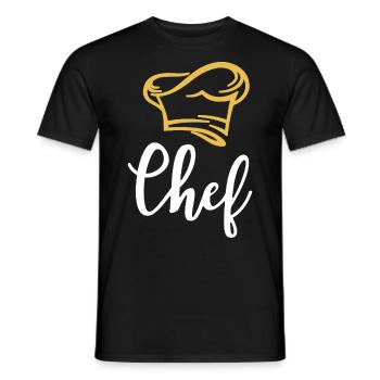 Chef Koch Küchenchef Gourmet - Men's T-Shirt - black - Front - AI Model Male 178 light (178cm)