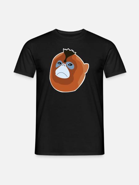 Stump-nosed monkey monkey monkey species - Men's T-Shirt - black