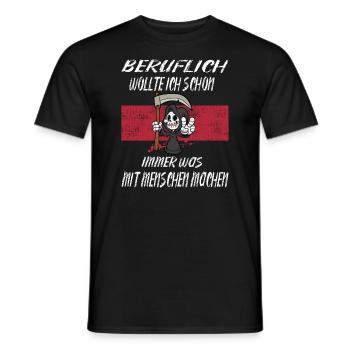 Beruflich Sensenmann - Männer T-Shirt - Schwarz - Vorne - AI Model Male 178 light (178cm)