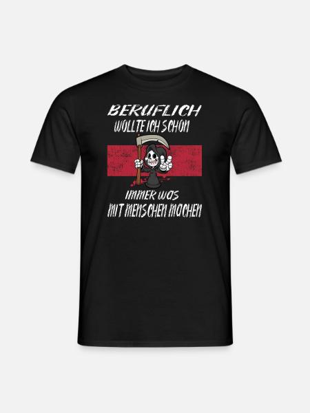 Beruflich Sensenmann - Männer T-Shirt - Schwarz