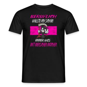 Beruflich Sensenmann - Männer T-Shirt - Schwarz - Vorne - AI Model Male 178 light (178cm)