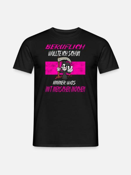 Beruflich Sensenmann - Männer T-Shirt - Schwarz