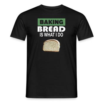 Baking Bread Baker - Men's T-Shirt - black - Front - AI Model Male 178 light (178cm)