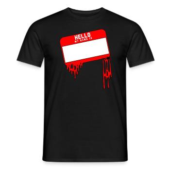 Hallo mein Name ist Drip Label - Männer T-Shirt - Schwarz - Vorne - AI Model Male 178 light (178cm)