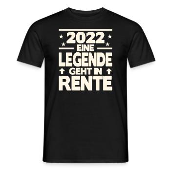 2022 Eine Legende geht in Rente - Männer T-Shirt - Schwarz - Vorne - AI Model Male 178 light (178cm)
