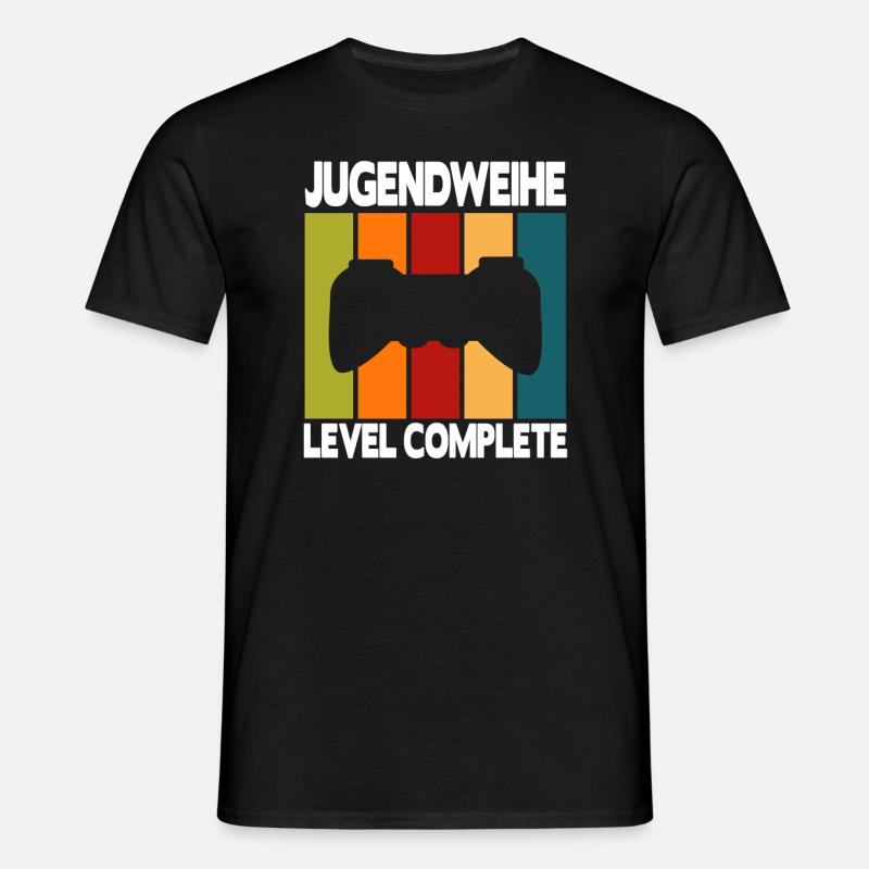 Jugendweihe Level Complete - Männer T-Shirt - Schwarz