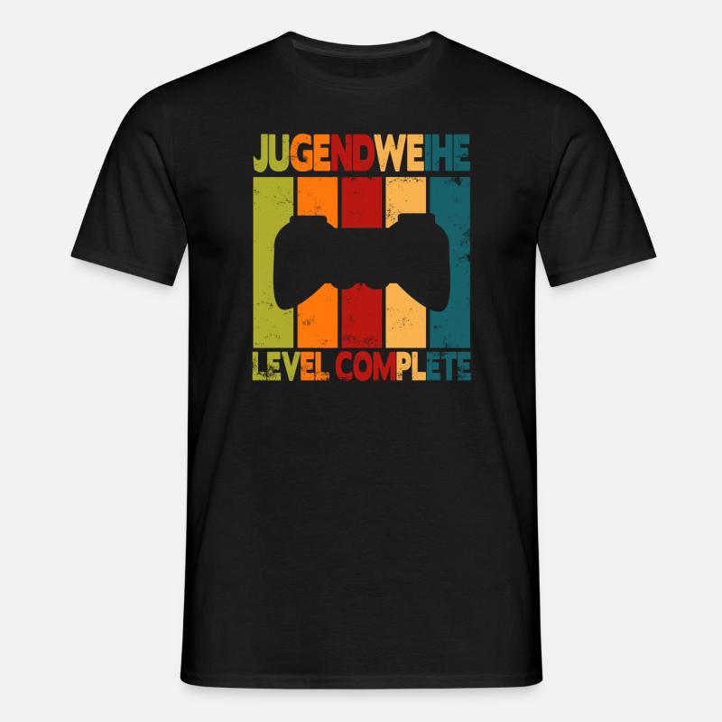 Jugendweihe Level Complete - Männer T-Shirt - Schwarz